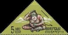 Figure of the Yeti from a mountain fortress (Dzong)