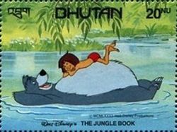 Baloo and Mowgli in the water