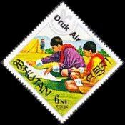 Study maps Yv. 368 Overprinted "Druk Air"