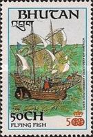 Caravel, flying fish