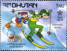 Snow sport - Downhill skiing - Donald, Goofy