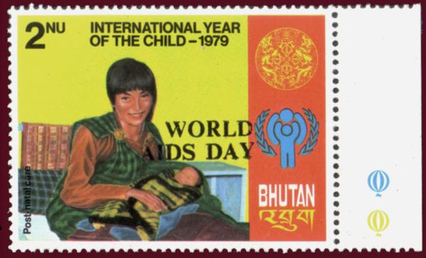 Overprinted World AIDS Day
