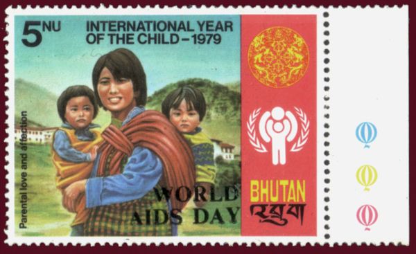 Overprinted World AIDS Day