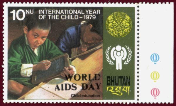 Overprinted World AIDS Day
