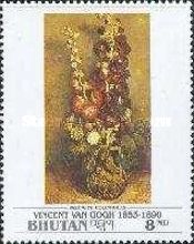 "Vase with Hollyhocks" by Vincent van Gogh