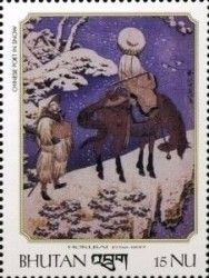 "Horseman in Snow" (detail)