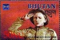 Boy saluting
