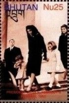 Wife and children at funeral, 1963