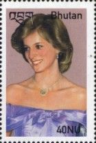 Wearing blue violet dress