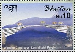 Wooden cantileer bridge