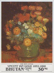 Vase with Zinnias
