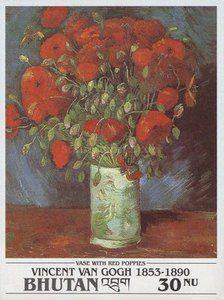 Vase with red Poppies