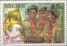 Scouts with Flag - Overprinted