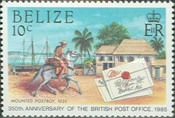 Mounted Postboy and Early Letter to Belize