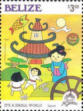 Woman and Girls Playing with Kite (Japan)