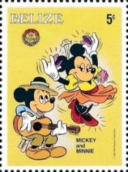 Mickey and Minnie Mouse as Musician and Dancer