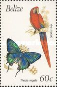 Ara macao and Thecla regalis