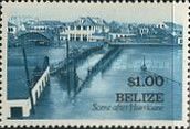 Floods in Belize after Hurricane Hattie