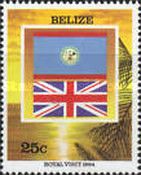 Flags of Belize and UK