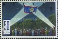 Belizean Flag in Searchlights, Independence, 1981