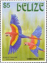Pair of Scarlet Macaws (Ara macao) in Flight