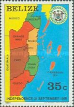 Map of Belize - Surcharged