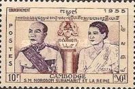 King Norodom Suramarit and Queen Kossamak Nearirat Serey Vat