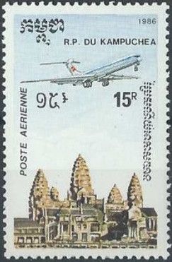 Plane over Temple