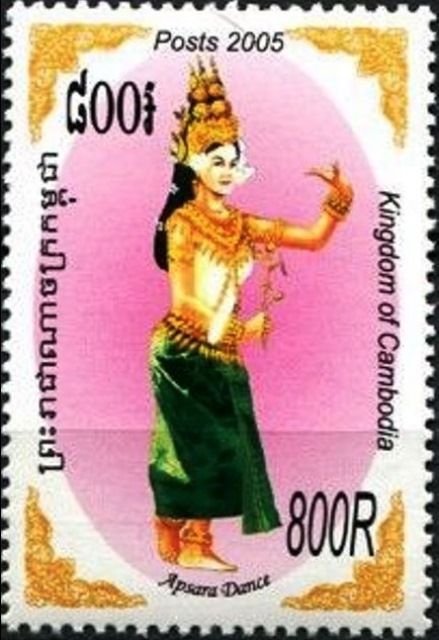 Apsaras Temple Dancers; in Color Pink