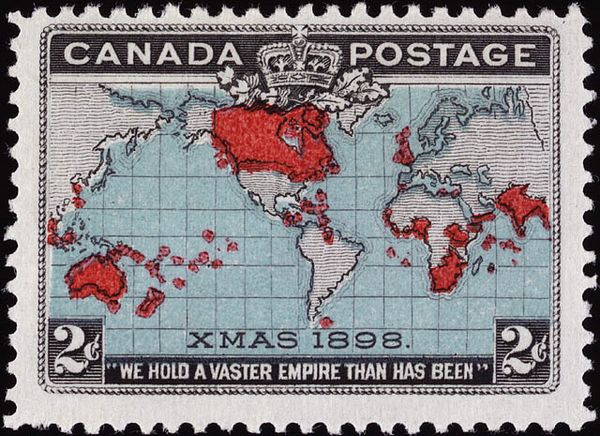 Map of the British Empire in 1898