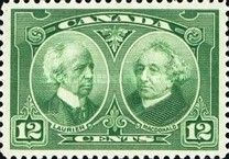 Sir W. Laurier (1841-1919) & Sir J. A. Macdonald (1815-1891)