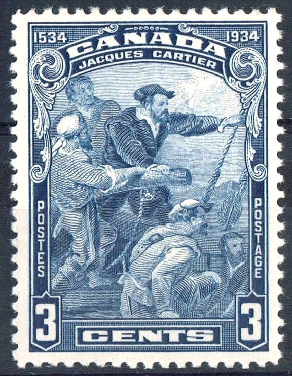 Jacques Cartier approaching Land