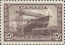 Launching of Corvette HMCS La Malbaie