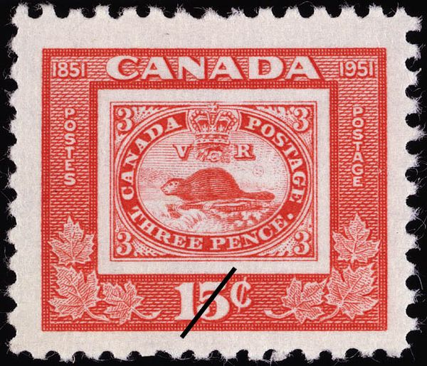 Reproduction of 3d stamp of 1851