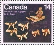 "Dog Team and Dog Sled" (Abraham Kingmeatook)