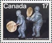 "Inuit Drum Dance" (soapstone sculptures)