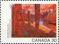British Columbia - "Totems at Ninstints" (Plaskett)