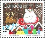 Santa Claus in Reindeer-drawn Sleigh
