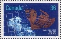 Hull of "San Juan", sunk in Red Bay in 1565.