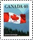 The Canadian Flag over Forest