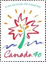 Canada Day 1991 (Stylised Maple Leaf)