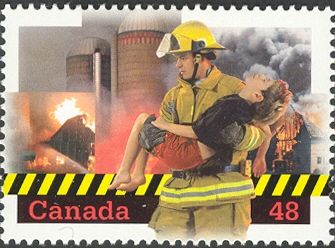 Firefighter Carrying Victim