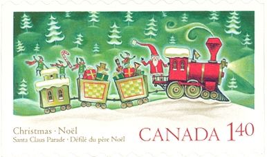 Santa Claus in a Train