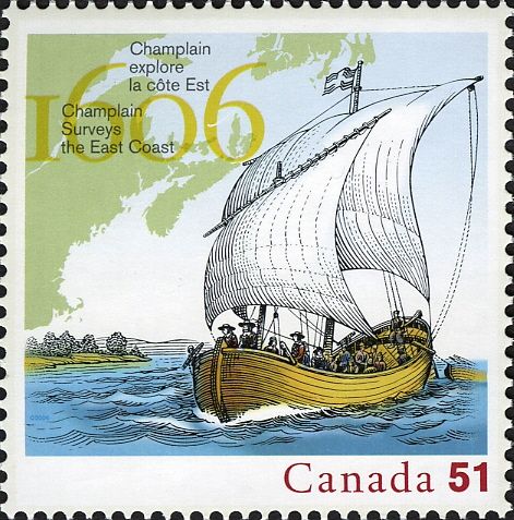 Champlain Surveys the East Coast, 1606