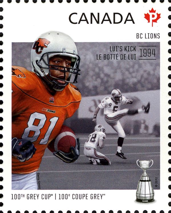 BC Lions. Lui’s Kick (1994) 82nd Grey Cup