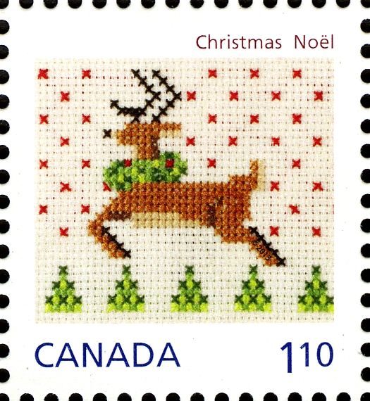 Cross-stitched Reindeer