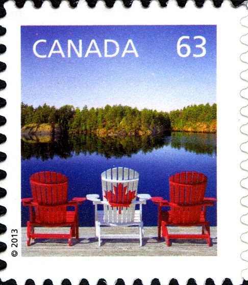 Flag design on chair