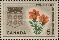 Prairie Lily (Lilium philadelphicum) & Arms of Saskatchewan