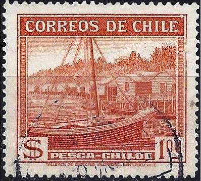 Calbuco (fishing boat) on Chiloe island