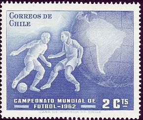Football players and globe